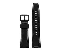 chenming 14mm Edelstahl-Adapter Lederarmband passend for Casio Fit For G-Shock GST-B400 Herren Uhrenarmband Nylonarmband(Nylon black W-black)