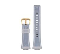 chenming 16 mm Silikonarmband for Herren, passend for Casio Fit For G-Shock GA-110 GM-110GB GA-100 GA-120, Uhrenarmband aus Kunstharz, Silikonkautschuk, Zubehör(White gold)