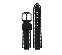 chenming Mattiertes Lederarmband passend for Casio Fit For G-Shock GM-110 GA110 GM-110GB GD120 GA-700 DW5600 mattiertes Vintage-Armband 16 mm Herrenarmband(Black-black)