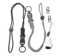 CHENNAN 2 Stück Schlüsselanhänger Paracord, Umhängeband mit Abnehmbare, Schlüsselband Lang, Polyester Schlüsselband, Halsband-Schlüsselanhänger, für Schlüssel, Ausweishalter, Männer und Frauen (A2)