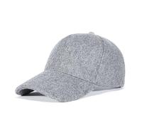 CHENNUO Winter Basecap Herren Fleece Kappe warme Wolle Baseballkappe XL Großen Kopf (DE/NL/SE/PL, Numerisch, 56, 59, Grau)