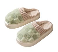 CHENSHI Hausschuhe Damen Winter Pelz Fuzzy Pantoffeln Für Frauen Neue Ananas Gitter Weiche Sohle Plüsch Schuhe rutschfeste Warme Zuhause Flauschige Baumwolle