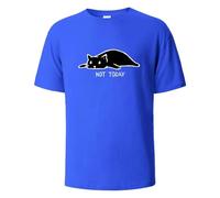 CHENSHI Herren T-Shirt Herren-Strickpullover, Piraten-Kurzarm, 3D-Druck, Rundhalsausschnitt, Modische Alltags-Street-Casual-Herrenbekleidung-blau-l