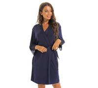 chenyesun Damen Bademantel mit Taschen, Weich Robe Damen Baumwolle Morgenmantel Bademantel Kimono - Ideal für Spa & Zuhause