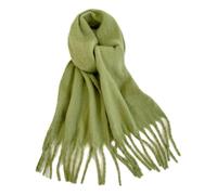 CHENZKBD Damen Schal Frauenschal Winter Langer Flauschiger Übergroße Dicke Warme Decke Schal-bohnenpaste Grün-40 * 210 cm