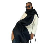 CHENZKBD Damen Schal Frauenschal Winter Langer Flauschiger Übergroße Dicke Warme Decke Schal-schwarz-40 * 210 cm