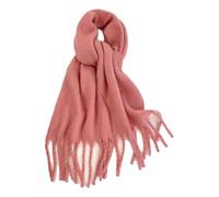 CHENZKBD Damen Schal Frauenschal Winter Langer Flauschiger Übergroße Dicke Warme Decke Schal-Wassermelone Rot-40 * 210 cm