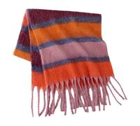 CHENZKBD Damen Schal Warm Winterschal Für Männer Und Frauen, Ultra-weiche Luxuriöse Kaschmirstruktur Frauen-orange Lila