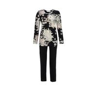 Chérie Line Pyjama mit Blumenallover Farbe schwarz, Größe 52