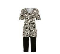 Chérie Line Pyjama mit Caprihose Farbe Sand, Größe 40