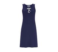 Cherie Line Ringella 8271015 Damen Nachthemd Kleid ohne Arm 100% Baumwolle Marine Blau Gr. 40