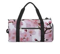 Cherry Japanische Kirschblüte Turnbeutel für Männer und Frauen, wasserabweisend, Reisetasche, leichte Tasche für Reisen, Sport, weiß, Einheitsgröße, weiß, Einheitsgröße
