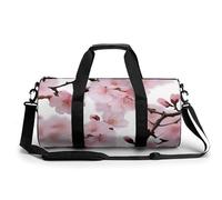 Cherry Japanische Kirschblüten-Sporttasche für Männer und Frauen, wasserabweisend, Reisetasche, leicht, für Reisen, Sport, weiß, 45 cm/22,9 cm/22,9 cm/22,9 cm, weiß, 17.7in/9in/9in