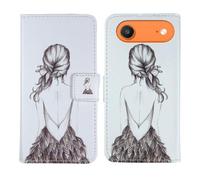 Cheshaoping PU Flip Leder Tasche Hülle Case Cover Handytasche Schutzhülle Etui Skin Für Invens AIR 1 6.56" (Back Girl Design)