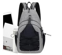 Chest Bag for Men, Small Travel Sling Backpack, 10.24x6.3x17.32inches, Stylish Organizer, Lightweight Waterproof Design, Adjustable Strap Fit, Black 1-Pack, for Hiking, Running, Workout