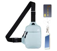 Chest Bag for Sports, Breathable Sling Bag with Reflective Logo, 23.62x43.31 Inches Lightweight Shoulder Pack (Black), for Cycling, Fishing, Hiking and Travel