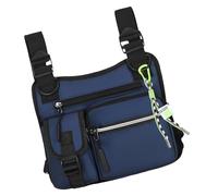 Chest Holster, verstellbar, multifunktionale Brusttasche, tragbar, 3D-Schnitt, 24 x 24 x 3,5 cm, für Outdoor, Hiking, Fitnessstudio, Sport, Motorcycle Riding, Workout, Hunting Use, blau, Se référer au