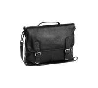 Chesterfield Schultertasche schwarz, Einfarbig