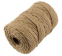 CHEUKYIU Natur Juteschnur Kordel, 6mm Juteseil, 100m Juteschnur Jutegarn, Juteseil Paketschnur, Hanfseil Bastelschnur, Hanfschnur Gartenschnur für Gartenarbeit, Dekoration, DIY Basteln