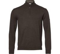 Chevalier Men's Aston Half Zip Merino Pullover Leather Brown XL