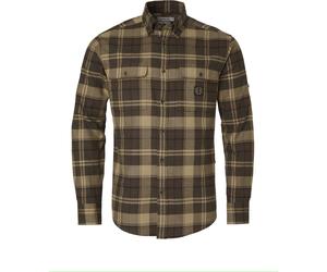 Chevalier Men's Heron Flannel Shirt Soil Brown Checked M