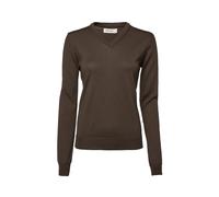 Chevalier - Women's Blaise V-Neck Merino Pullover - Merinopullover, Gr. L 44, braun (LeatherBrown)