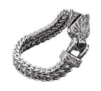 Chevnzev Rock Wolf/Schlangen/Hawks Kopfarmband Für Männer Gothic Mesh Kette Handchain Stylish Punk Schmuck Unisex Armband Biker
