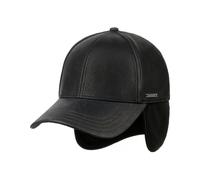 Chevrette Cowhide Cap mit Ohrenklappen - schwarz / XXL (62-63 cm)