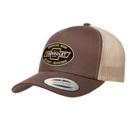 Chevrolet Offizielles Lizenzprodukt American Made Premium Trucker Cap (Braun-Khaki)