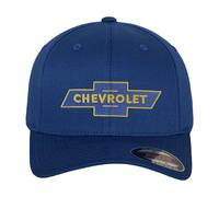 Chevrolet Offizielles Lizenzprodukt Bowtie Logo Flexfit Baseball Cap (Blau), Small/Medium