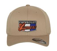 Chevrolet Offizielles Lizenzprodukt Camaro Patch Flexfit Baseball Cap (Khaki), Large/X-Large