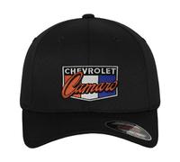 Chevrolet Offizielles Lizenzprodukt Camaro Patch Flexfit Baseball Cap (Schwarz), Small/Medium