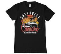 Chevrolet Offizielles Lizenzprodukt Camaro Sunset Herren-T-Shirt (Schwarz), Large