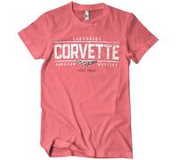 Chevrolet Offizielles Lizenzprodukt Corvette - American Muscles Herren-T-Shirt (Coralsilk), Large