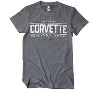 Chevrolet Offizielles Lizenzprodukt Corvette - American Muscles Herren-T-Shirt (Dunkel-Heather), X-Large