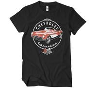 Chevrolet Offizielles Lizenzprodukt Corvette C1 Retro Herren-T-Shirt (Schwarz), X-Large