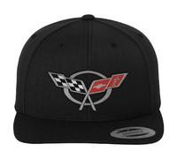 Chevrolet Offizielles Lizenzprodukt Corvette C5 Flags Premium Snapback Cap (Schwarz)
