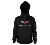 Chevrolet Offizielles Lizenzprodukt Corvette C6 Logo Kapuzenpullover (Schwarz), Medium