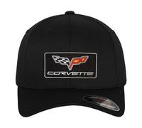 Chevrolet Offizielles Lizenzprodukt Corvette C6 Patch Flexfit Baseball Cap (Schwarz), Large/X-Large