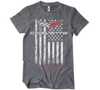 Chevrolet Offizielles Lizenzprodukt Corvette - Made In The USA Herren-T-Shirt (Dunkel-Heather), XX-Large