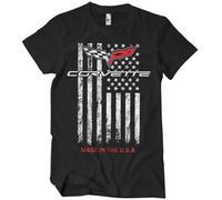 Chevrolet Offizielles Lizenzprodukt Corvette - Made In The USA Herren-T-Shirt (Schwarz), XXXX-Large