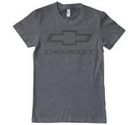 Chevrolet Offizielles Lizenzprodukt Logo Herren-T-Shirt (Dunkel-Heather), Large