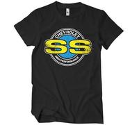 Chevrolet Offizielles Lizenzprodukt SS - Super Sport Herren-T-Shirt (Schwarz), XXX-Large
