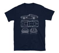 Chevy Corvette C2 63 Sting Ray Herren T-Shirt Sportscar Blueprint T-Shirt, blau, XL