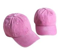 Chewtoyo Baseballmützen im Landhausstil, verstellbar, lustig, gewaschene Baumwollmützen mit Stickerei, Eltern-Kind-Design, für Tage schlechtes Haar, ideal für schlechte Haare, 2 Stück