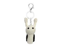 CHEZBABY Handgefertigter gehäkelter süßer Taschenanhänger, Schlüsselanhänger, Auto-Schlüsselanhänger, Handtaschen-Charm-Anhänger für Damen und Herren, Schnecke schwarz, Medium