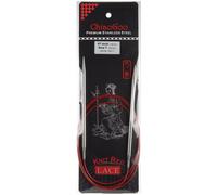 ChiaoGoo 47-Zoll-Rundstricknadeln aus Edelstahl mit roter Spitze, 7/4,5 mm