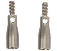 ChiaoGoo Adapter für austauschbare Stricknadeln CG2501-A - L-Spitze auf S-Seil, Silber, 2 Stück
