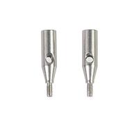 ChiaoGoo Adapter für austauschbare Nadeln S-Spitze auf Mini-Seil Silber 2 Einheiten CG2501-AM