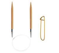 ChiaoGoo Bambus Patina 32 Zoll (81 cm) Rundstricknadeln US Gr e 0 (2 mm) 2032-0 mit Maschenhalter